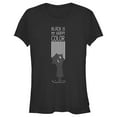 thumbnail image 1 of Junior's Wednesday Black Is My Happy Color Silhouette  Graphic Tee Black Medium, 1 of 3