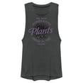 thumbnail image 1 of Junior's Wednesday The Most Interesting Plants Grow in the Shade Festival Muscle Graphic Tee Charcoal X Small, 1 of 4