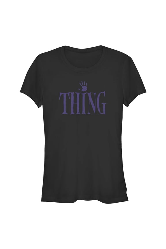 Junior's Wednesday Thing Logo Graphic Tee Black Small