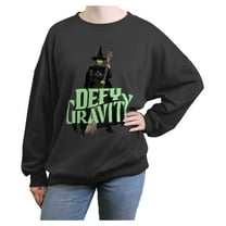 Junior's Wicked Elphaba Defy Gravity Quote  Sweatshirt