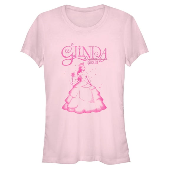 Junior's Wicked Glinda Distressed Graphic T-Shirt