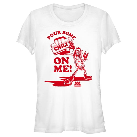 Junior's Wienerschnitzel The Delicious One Pour Some Chili on Me  Graphic T-Shirt