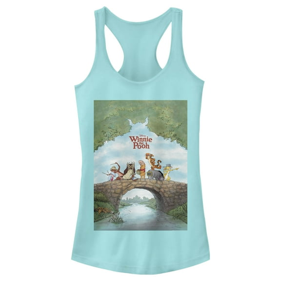 Junior's Winnie the Pooh Adventure Poster  Racerback Tank Top Cancun Large
