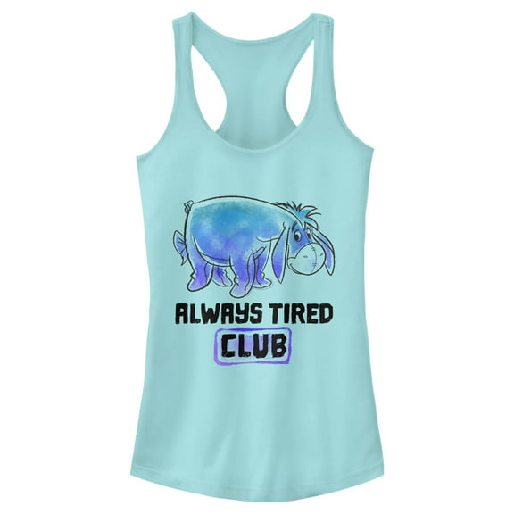 Junior's Winnie the Pooh Always Tired Club  Racerback Tank Top Cancun X Small