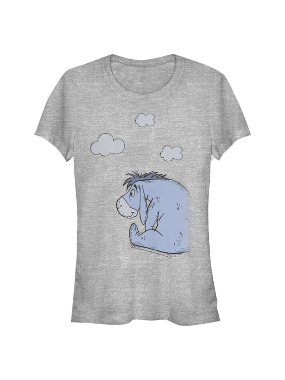 Junior's Winnie the Pooh Cloudy Eeyore Graphic Tee Athletic Heather X Large