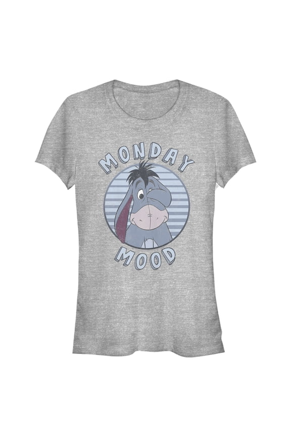 Junior's Winnie the Pooh Eeyore Monday Mood Graphic Tee Athletic Heather Medium