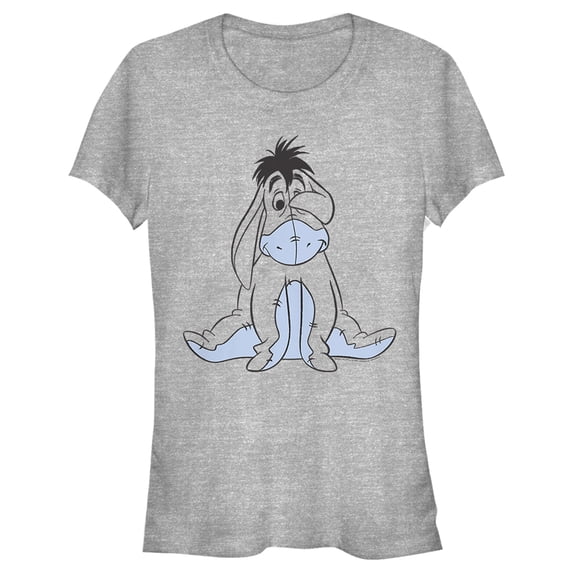 Junior's Winnie the Pooh Shy Eeyore Graphic Tee Athletic Heather 2X Large