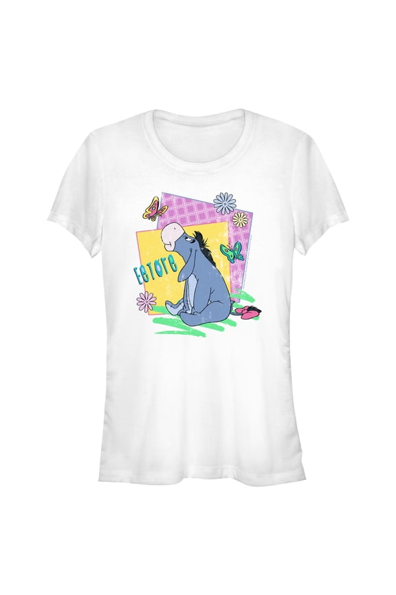 Junior's Winnie the Pooh Spring Eeyore Graphic Tee White Medium