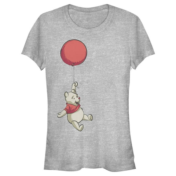 Junior's Winnie the Pooh Taking Flight  Graphic Tee Athletic Heather Medium