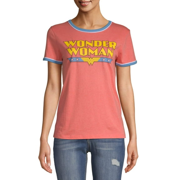 Junior's Wonder Woman Graphic T-shirt, Size S-XL