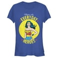 thumbnail image 1 of Junior's Wonder Woman Moms Are Everyday Heroes  Graphic Tee Royal Blue 2X Large, 1 of 3