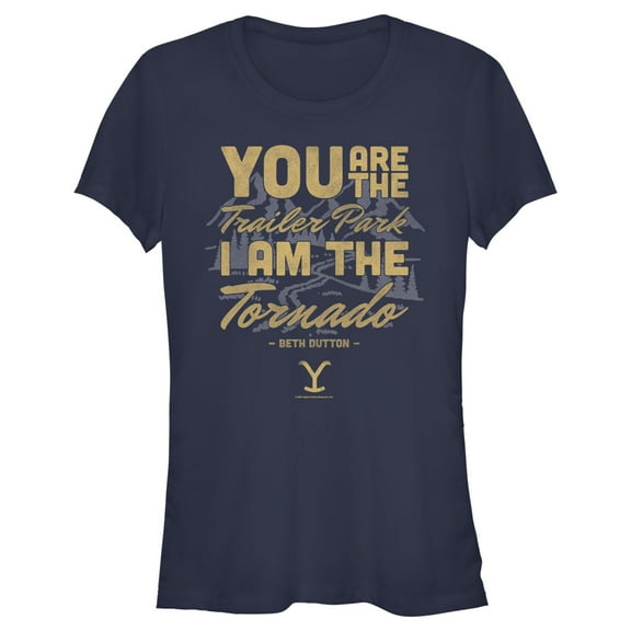 Junior's Yellowstone Beth Dutton Trailer Park I Am The Tornado  Graphic T-Shirt