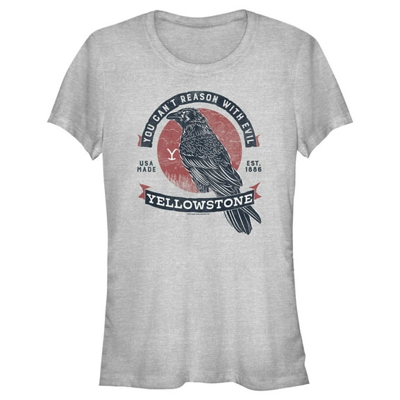 Junior's Yellowstone Crow Yow Can't Reason With Evil Graphic T-Shirt
