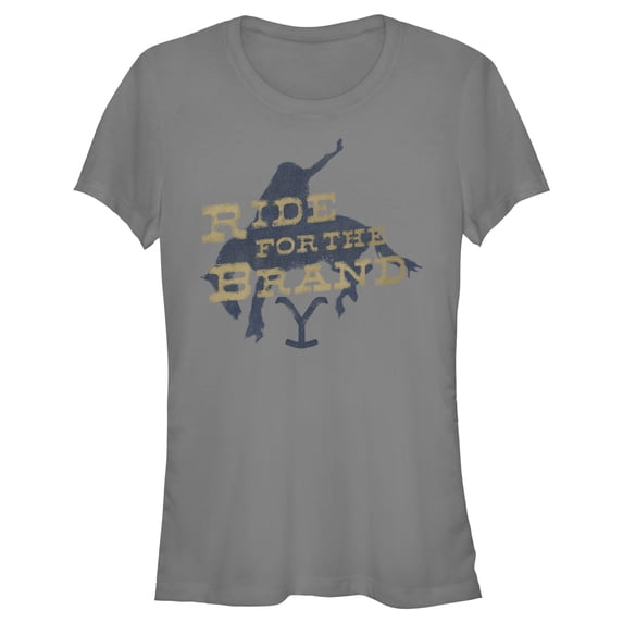 Junior's Yellowstone Distressed Ride for the Brand Graphic T-Shirt