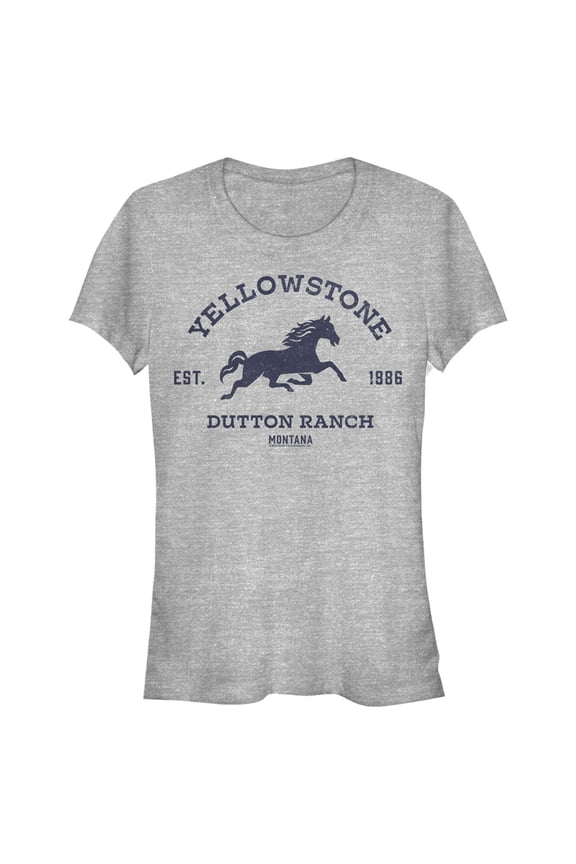 Junior's Yellowstone Dutton Ranch Horse Logo Graphic T-Shirt
