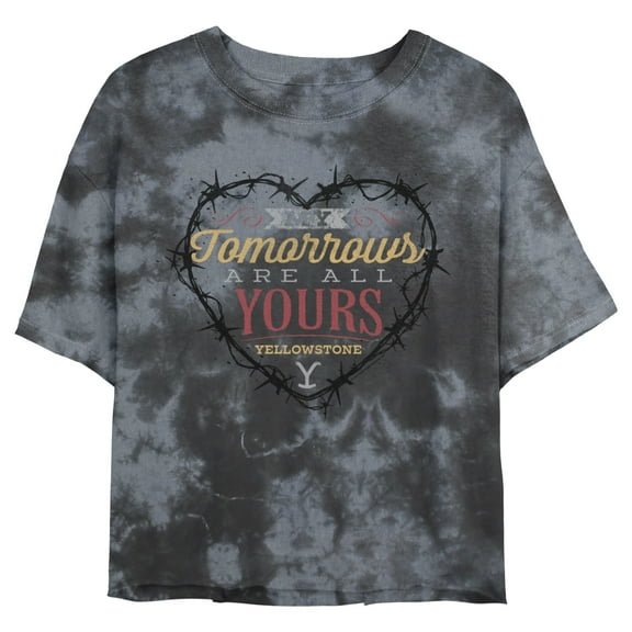 Junior's Yellowstone My Tomorrows Are All Yours Quote Graphic Crop T-Shirt