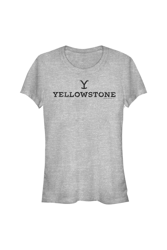 Junior's Yellowstone White Dutton Ranch Brand Logo  Graphic T-Shirt