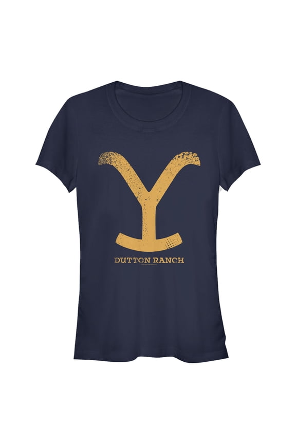 Junior's Yellowstone Yellow Dutton Ranch Iron Branding Graphic T-Shirt