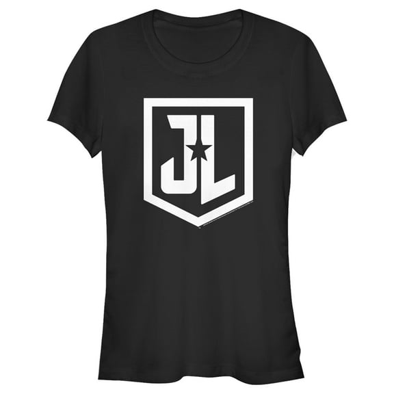 Junior's Zack Snyder Justice League Badge Logo Graphic Tee Black X Large