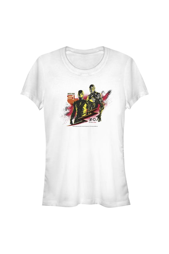 Junior's Zack Snyder Justice League Cyborg and The Flash Star Labs Graphic Tee White X Large