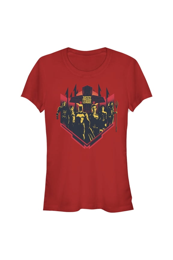 Junior's Zack Snyder Justice League Group Shot Graphic Tee Red Small