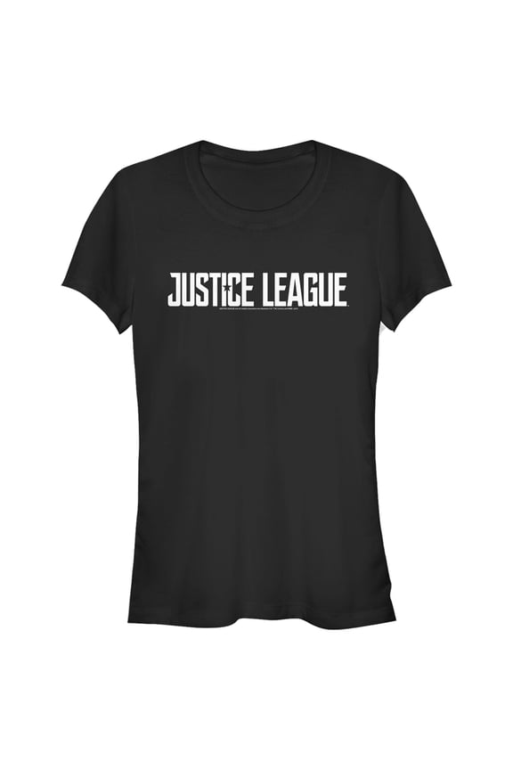 Junior's Zack Snyder Justice League Solid Logo Graphic Tee Black Large