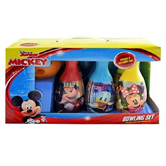 Junior w Display Box- Disney Mickey Mouse Indoor& Outdoor Bowling Set -