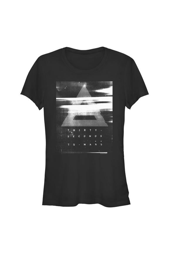Junior's Thirty Seconds to Mars Triad Smear Logo Graphic T-Shirt