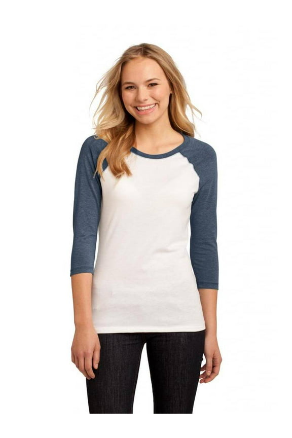 Juniors 50/50 3/4-Sleeve Raglan Tee