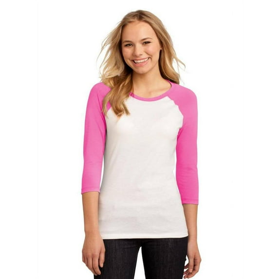 Juniors 50/50 3/4-Sleeve Raglan Tee