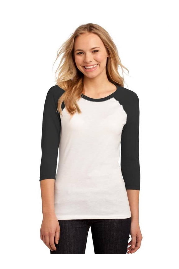 Juniors 50/50 3/4-Sleeve Raglan Tee