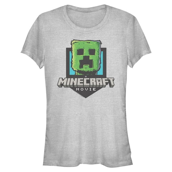 Juniors A Minecraft Movie Creeper Movie Logo T Shirt