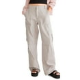 thumbnail image 1 of Juniors' Aeropostale Baggy Utility Cargo Pants Color: Flint Grey Size: MEDIUM, 1 of 4