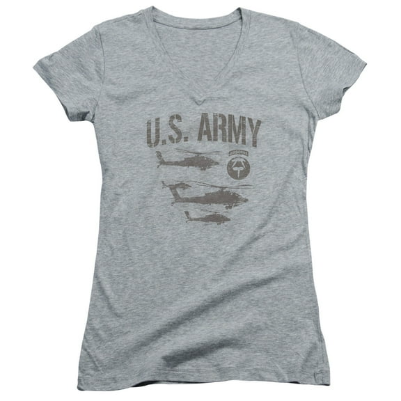 Juniors: Army - Airborne V-Neck Apparel Womens V-Necks - Grey
