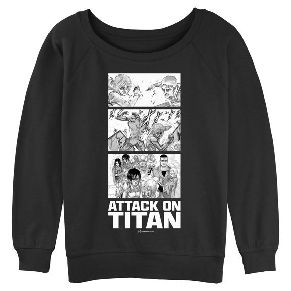 Juniors Attack on Titan Annie vs. Reiner Panels Sweatshirt