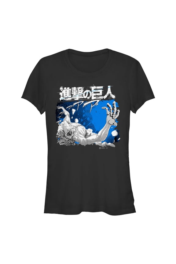 Juniors Attack on Titan Blue Titan Transformation T Shirt