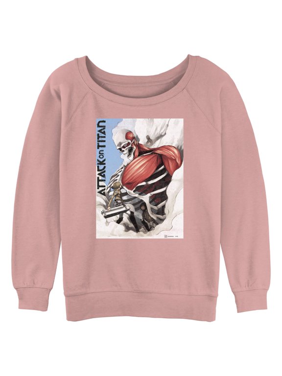 Juniors Attack on Titan Colossus Titan Smoke Sweatshirt