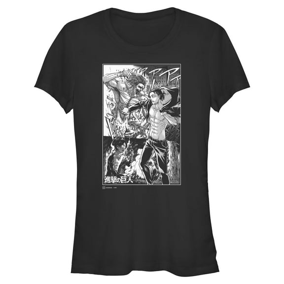 Juniors Attack on Titan Eren Manga Collage T Shirt