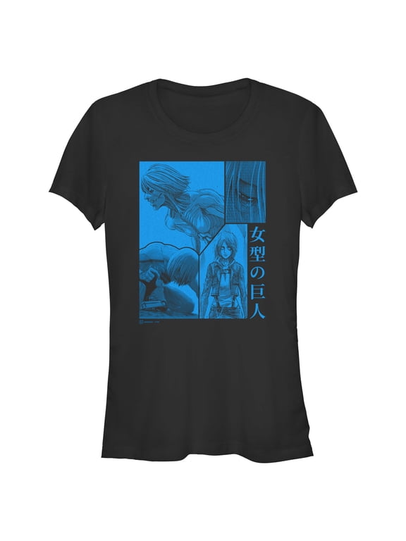 Juniors Attack on Titan Titan Annie Collage T Shirt