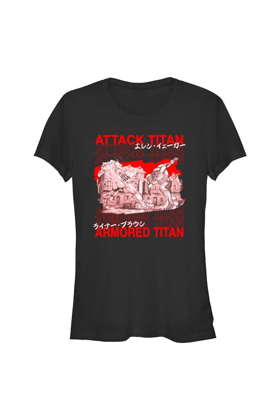 Juniors Attack on Titan Titan Battle Scene T Shirt