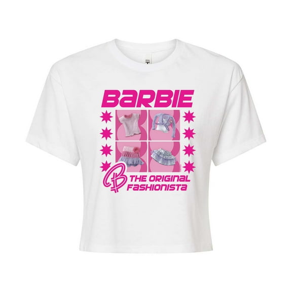Barbie - Original Fashionista - Juniors Cropped Graphic T-Shirt