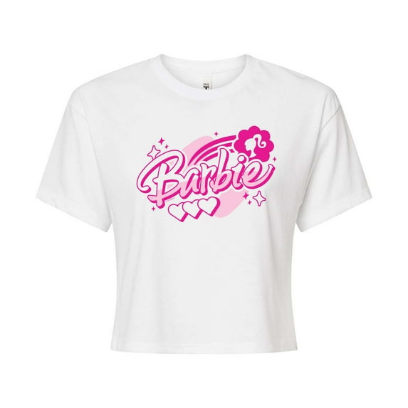 Barbie - Y2K Logo - Juniors Cropped Graphic T-Shirt