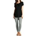 thumbnail image 1 of Juniors Basic Full Length Cotton Spandex Leggings, 1 of 2