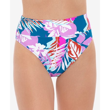 Juniors' Bop to the Trop Printed High-Waist Bikini Bottoms Multi S
