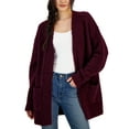 thumbnail image 1 of Juniors' Bouclé Open-Front Long Cardigan Winter Bloom XL, 1 of 1
