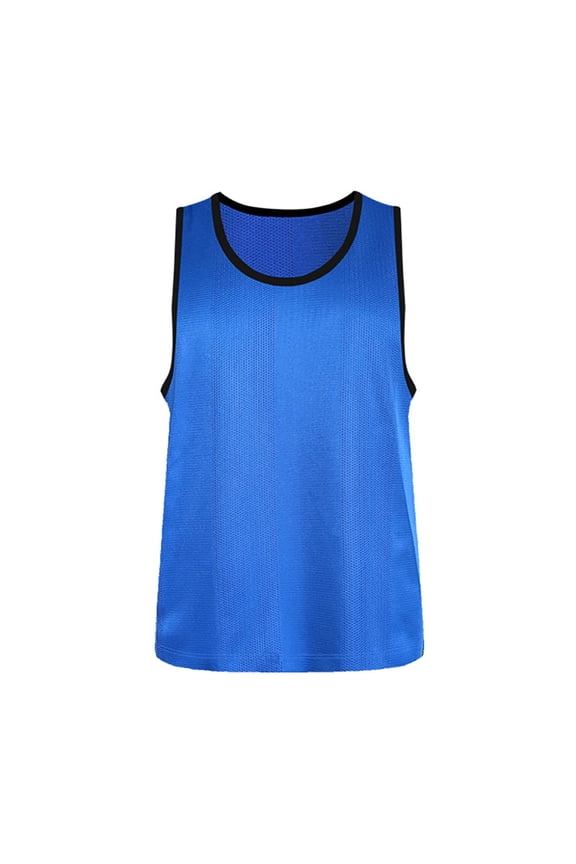 Juniors Boys Shirts & Tops Summer Solid Color Round Neck Sleeveless Vest Casual Sports Loose Pullover Tops Sportwear,Blue,10-15 Years