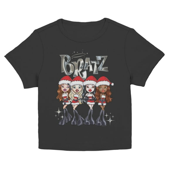 Juniors Bratz Christmas Dolls Logo T Shirt