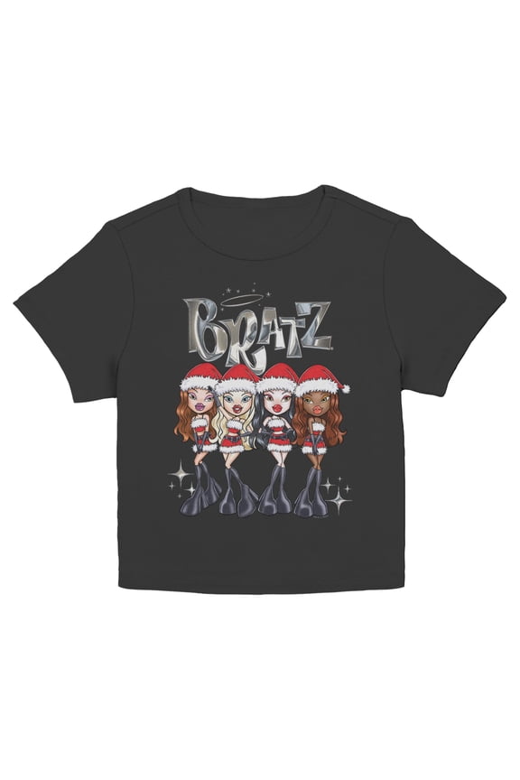 Juniors Bratz Christmas Dolls Logo T Shirt