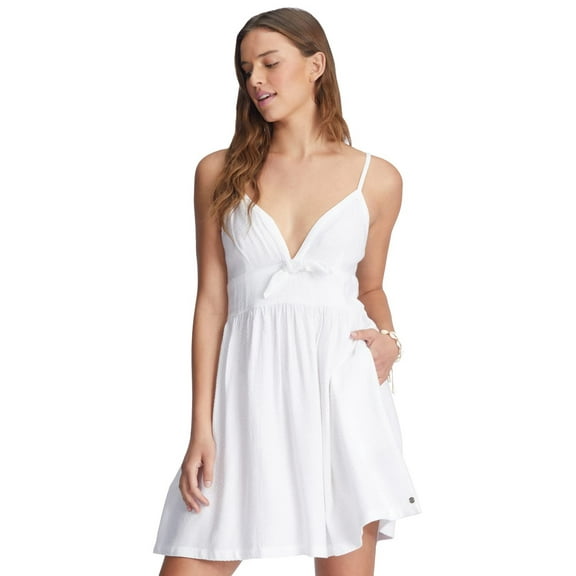 Roxy Bright Light Sleeveless Dress Snow White LG US 11