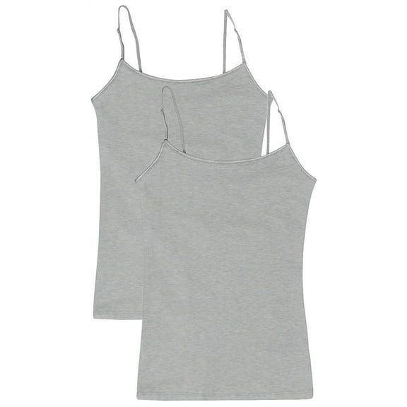 Juniors' Camisole Built-in Shelf Bra Adjustable Spaghetti Straps Tank Top 2 Pack or 4 Pack